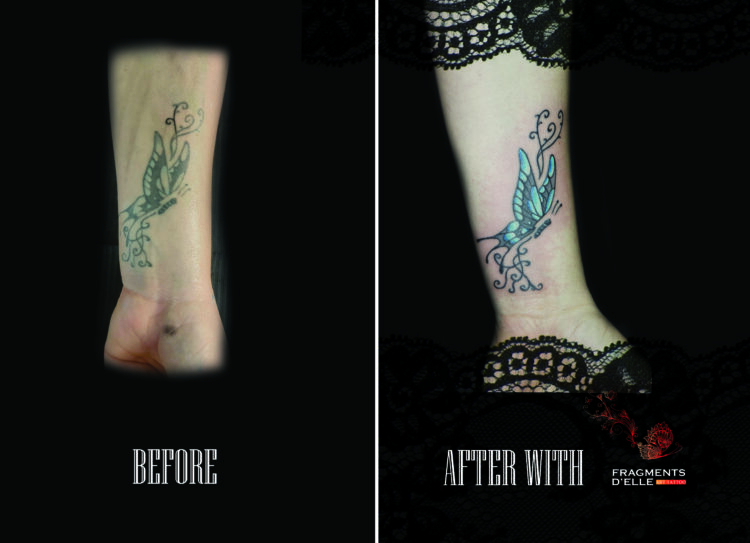 Modification de tatouages ou cover, Noaillan, Fragments d'Elle