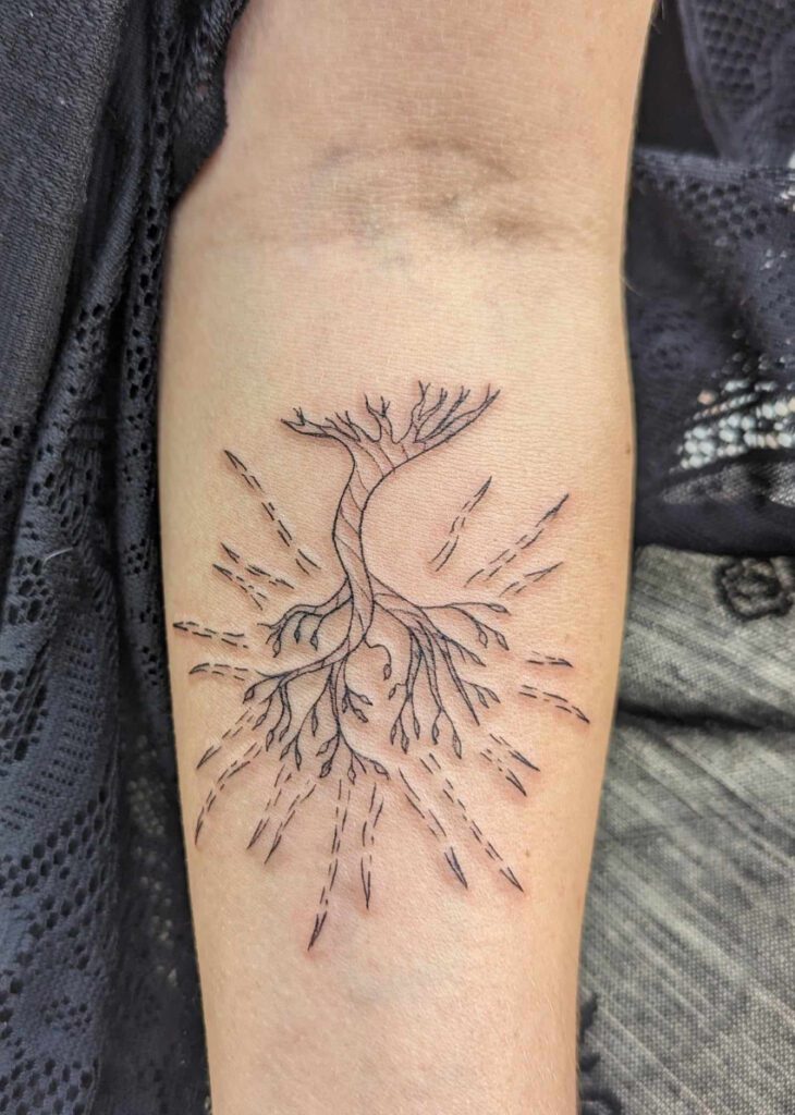 Fragments Delle Tatouage Traits Fins Bazas Realisations 7