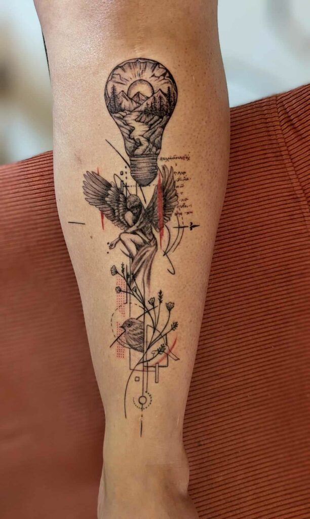 Fragments Delle Tatouage Traits Fins Bazas Tatouage Graphique Tibia Femme Fragments D Elle Bordeaux Copie