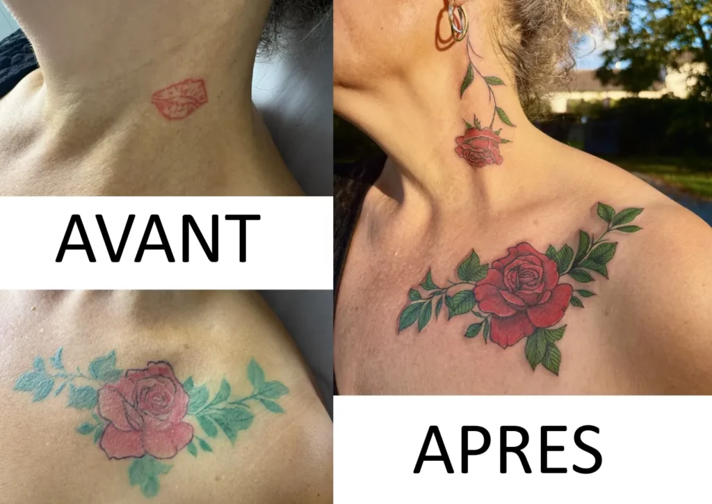 Fragments Delle Tatouage Traits Fins Bazas Rattrapage Tatouage Roses Fragments D Elle Copie 1
