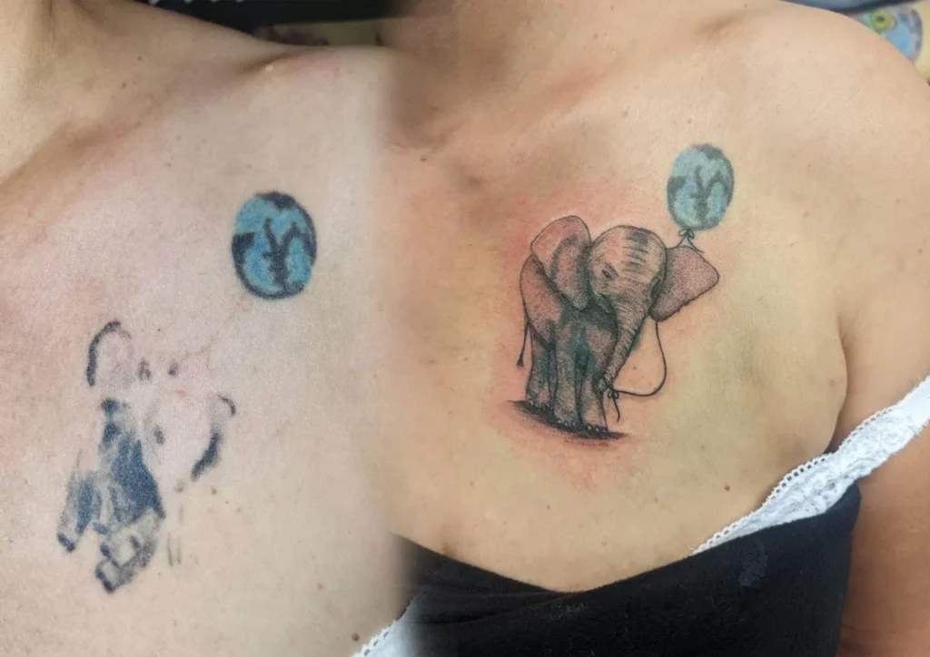 Fragments Delle Tatouage Traits Fins Bazas Tatouage Cover Elephanteau Scaled 1